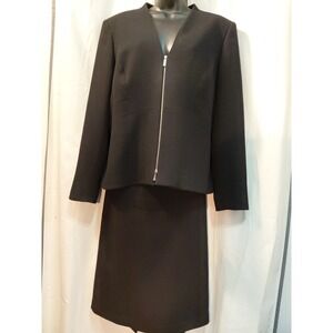 Lafayette 148 Suit Womens  Blazer Skirt Set 100 %Virgin Wool  Office Career 14